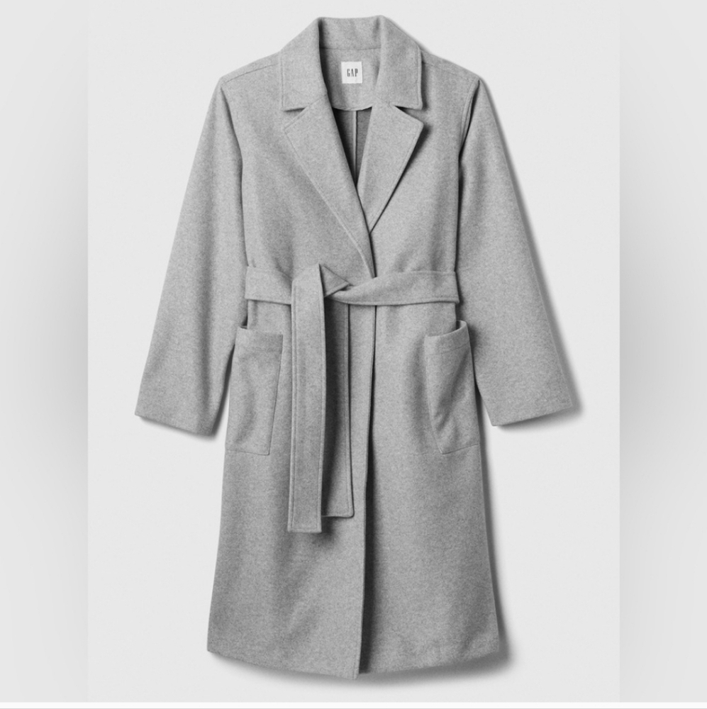 Gap Gray Wrap Peacoat - Picture 2 of 5